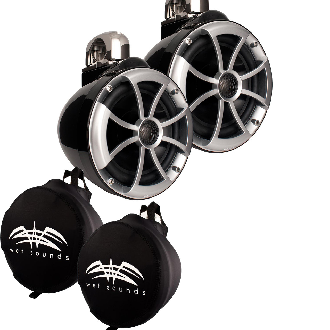 Wet Sounds ICON8-BFC ICON Series Fixed Clamp Wake Tower Speakers